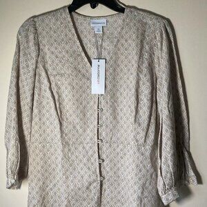 Liz Claiborne Long Sleeve Button Down Size XS Top New With Tag